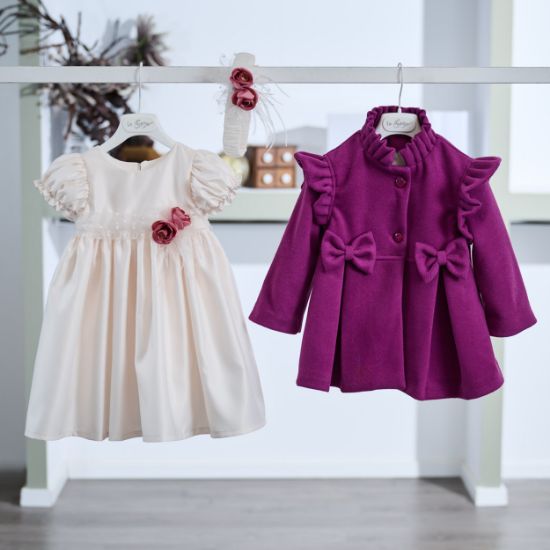 χειμερινό βαπτιστικό φόρεμα και παλτό