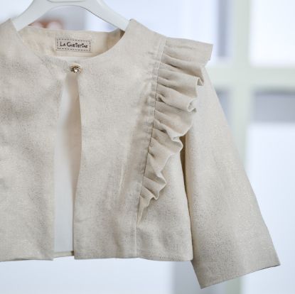 Εικόνα της μπολερό σε χρώμα ivory κωδ. 25KW78