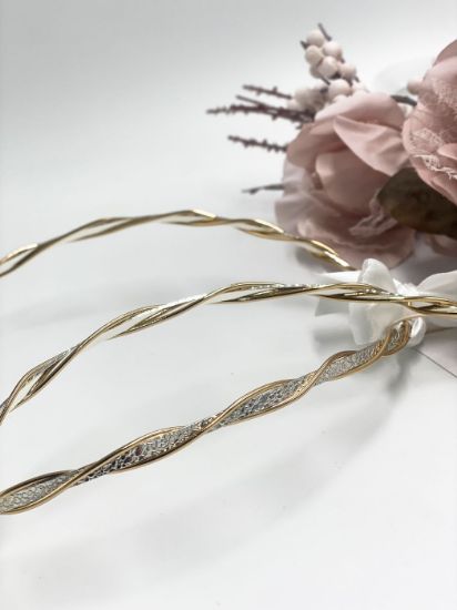 στέφανα γάμου επάργυρα χρυσό με ασημί