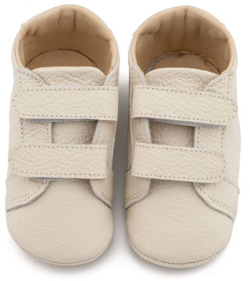 Εικόνα της Δερμάτινο Σνικερ με Χρατς MI1136 Εκρού