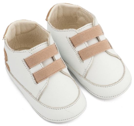 Εικόνα της Παντοφλέ Σνικερ με Λάστιχάκια MI1137 Λευκό Μπεζ