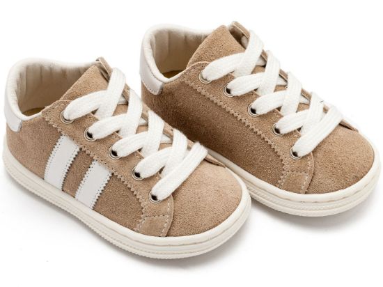 Εικόνα της Δετά Δίχρωμα Σνίκερς  BS3086 Μπεζ Λευκό