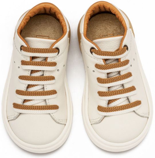 Εικόνα της Δετό Sneaker με Δίχρωμο Κορδόνι EXC5294 Λευκό Μπεζ 