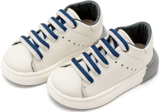 Εικόνα της Δετό Sneaker με Δίχρωμο Κορδόνι EXC5294 Λευκό Μπλε 