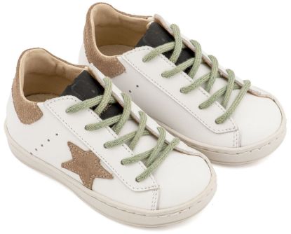 Εικόνα της Τρίχρωμο Sneaker Δετό EXC5315  Λευκό Μπεζ Μέντα 