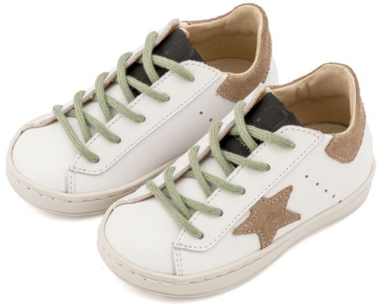 Εικόνα της Τρίχρωμο Sneaker Δετό EXC5315  Λευκό Μπεζ Μέντα 