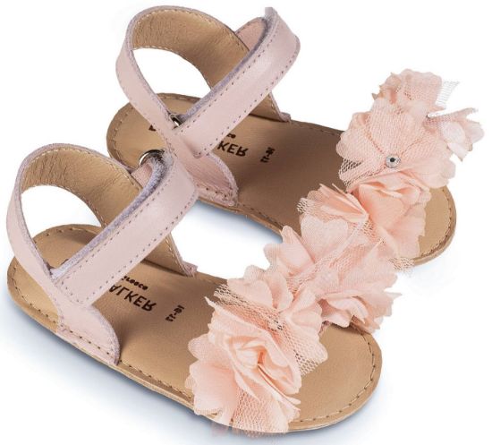 Εικόνα της Πέδιλο με Chiffon Λουλούδια MI1633 Ροζ