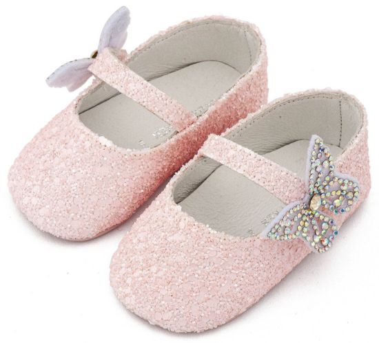 Εικόνα της Γοβάκι Μονή Μπαρέτα Χρατς με  Στρασένια Πεταλούδα MI1658 Ροζ