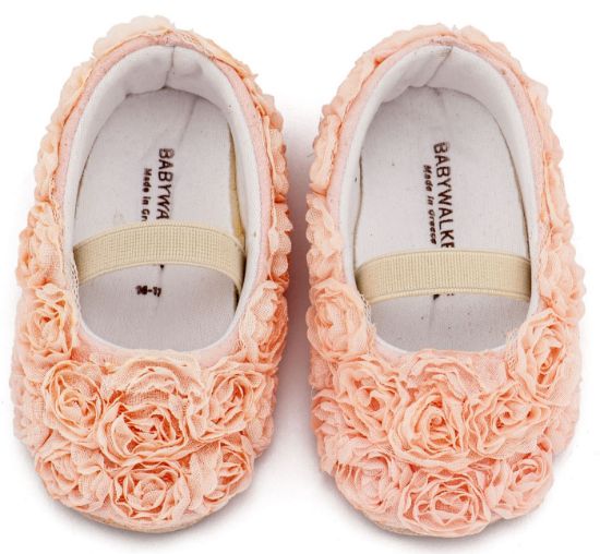 Εικόνα της Μπαλαρινα Διακοσμημένη με Chiffon Λουλούδια MI1660 Ροζ