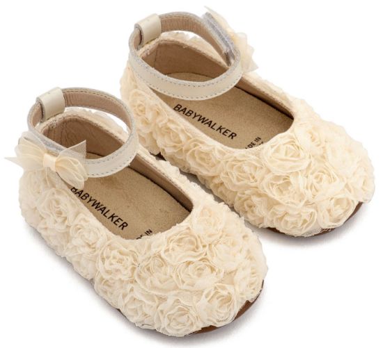 Εικόνα της Μπαλαρίνα Διακοσμημένη με Chiffon Λουλούδια PRI2654 Εκρού