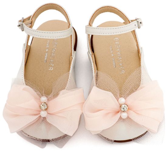 Εικόνα της Γαλλικό Σαμπό Διακοσμημένο με Φιόγκο Οργάντζας και Στρας PRI2661 Εκρού Ροζ