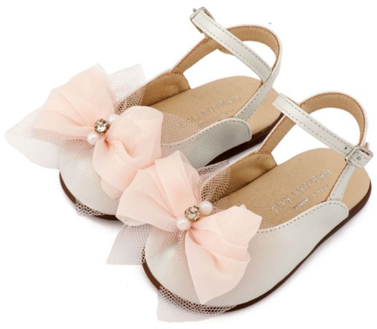 Εικόνα της Γαλλικό Σαμπό Διακοσμημένο με Φιόγκο Οργάντζας και Στρας PRI2661 Εκρού Ροζ