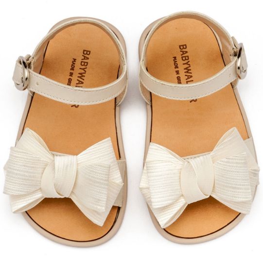 Εικόνα της Πέδιλο με Υφασμάτινο Φιόγκο BS3592 Εκρού