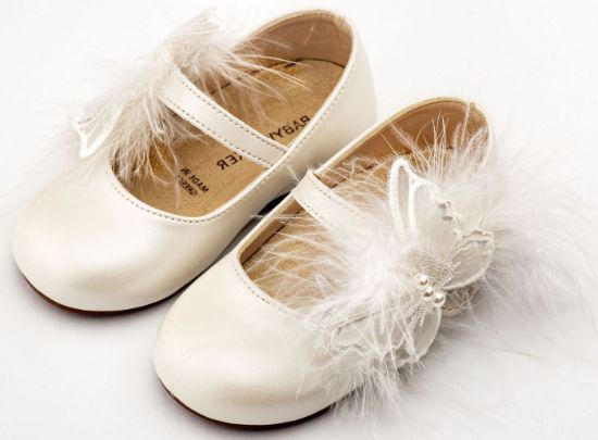 Εικόνα της Γοβάκι Μονή Μπαρέτα Διακοσμημένη με Χειροποίητο Διακοσμητικό BS3598 Εκρού