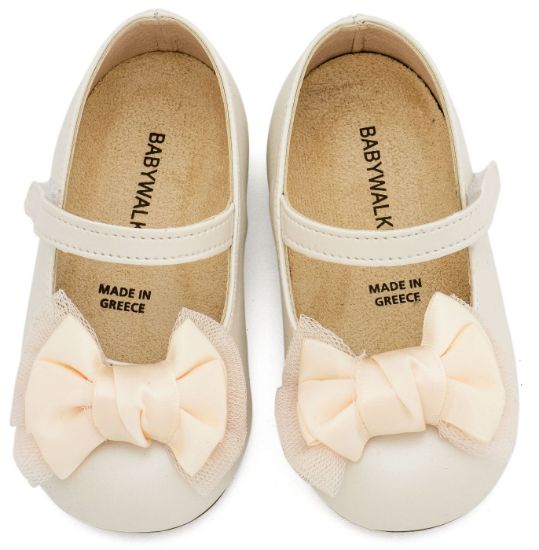 Εικόνα της Γοβάκι Μονή Μπαρέτα Διακοσμημένη με Φιόγκο BS3599 Εκρού