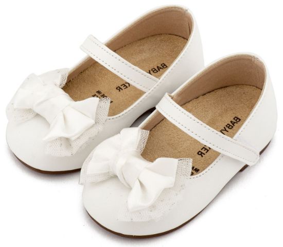 Εικόνα της Γοβάκι Μονή Μπαρέτα Διακοσμημένη με Φιόγκο BS3599 Λευκό