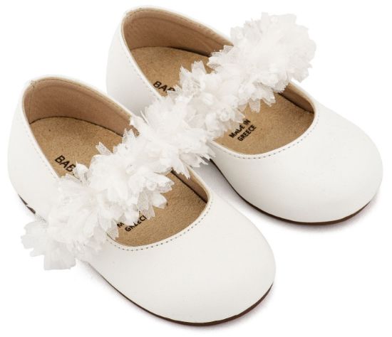 Εικόνα της Γοβάκι Μονή Μπαρέτα Διακοσμημένη  BS3602 Λευκό