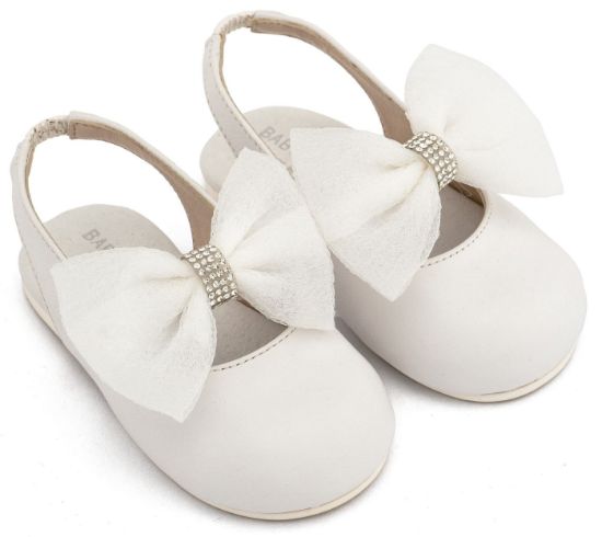 Εικόνα της Γαλλικό Σαμπό με Φιόγκο Οργάντζας και Στρας BW4883 Λευκό