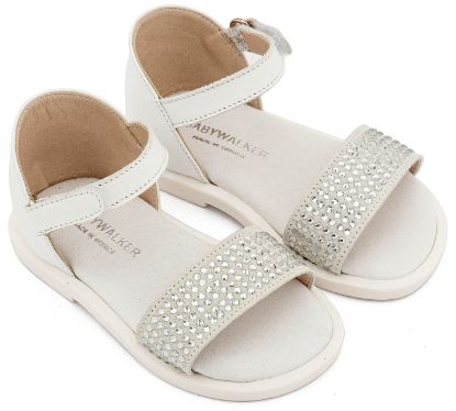 Εικόνα της Πέδιλο Διακοσμημένο με Στρας  LU6133 Λευκό