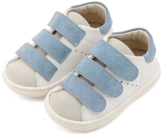 Picture of Σνίκερ με Τριπλή Μπαρέτα Χρατς BS3096 Λευκό Σιέλ