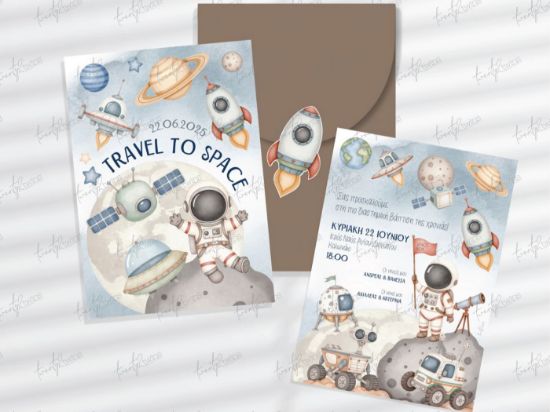 Εικόνα της Προσκλητήριο βάπτισης Travel to space