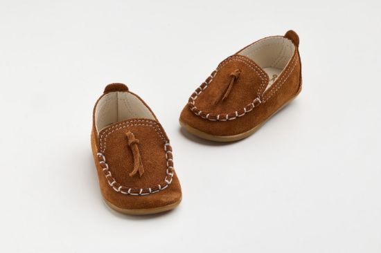 Εικόνα της A610T - παπουτσάκι πρώτα βήματα σε ταμπά καστόρ δέρμα