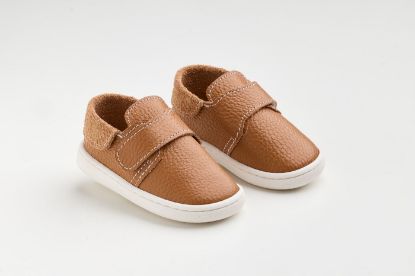 Εικόνα της FS64T - παπουτσάκι σε ταμπά δέρμα, κλείσιμο με Velcro