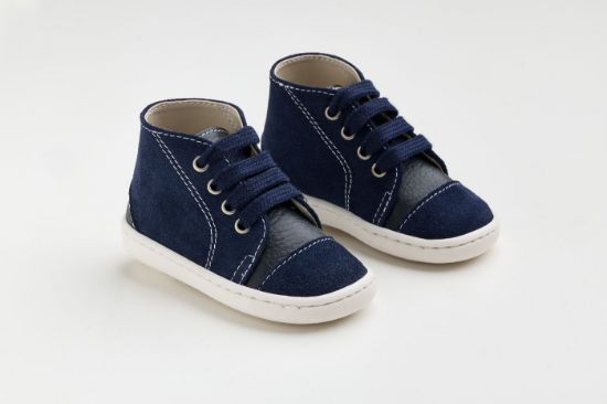 Εικόνα της FS67M - μποτάκι σε μπλε δέρμα και καστόρ μπλε δέρμα