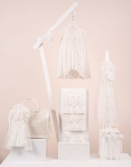 Βαπτιστικό πακέτο κορίτσι Piccolino Sienna Ivory με Τσάντα Καπιτονέ