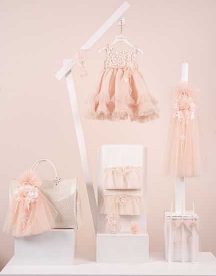 Βαπτιστικό πακέτο κορίτσι Piccolino Renee Puce με Τσάντα Καπιτονέ