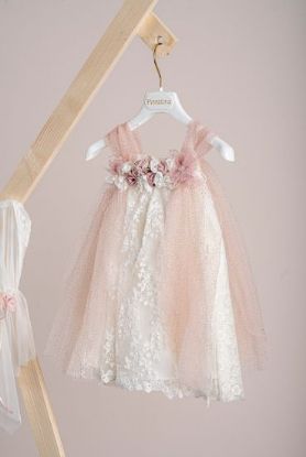 Picture of Βαπτιστικό φόρεμα Piccollino Tuliana Puce