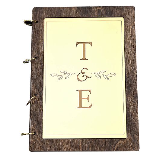 Χειροποίητο ξύλινο ευχολόγιο με μονογράμματα