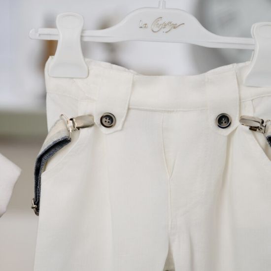 λευκό παντελόνι τύπου baggy