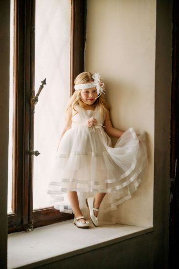 Ρομαντικό βαπτιστικό φόρεμα