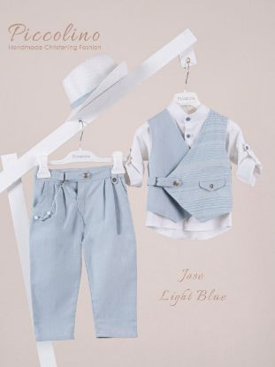 Εικόνα της Βαπτιστικό κοστούμι Piccolino Jose σε χρώμα Light blue