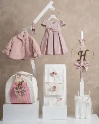 Εικόνα της Πακέτο βάπτισης για κορίτσι Piccolino PKT-CARLA-PINK-FURPINK-BAGPINK