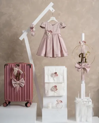 Εικόνα της Πακέτο βάπτισης για κορίτσι Piccolino PKT-CARLA-PINK-VALITSA